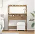 vidaXL Schminktisch Eiche handwerklich 100 x 41 x 135 cm Holzwerkstoff (865108)