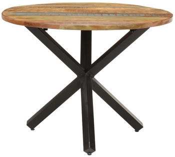 vidaXL Esstisch Rund 100x100x75 cm Altholz Massiv [EEK: ] (321682)