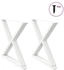 vidaXL Esstischbeine 2 Stück Weiß 90x(72-73,3) cm Stahl (4012733)
