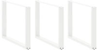 vidaXL Esstischbeine U-Form 3 Stk. Wei&szlig; 100x(72-73) cm Stahl