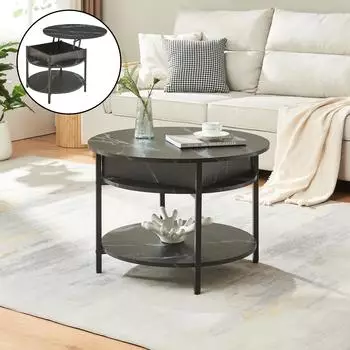 en.casa Kandas (70 x 49 cm) black marble