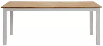 Home Affaire Samba Esstisch Massivholz Buche verl&auml;ngerbar, wei&szlig;/Eiche, 140&ndash;180cm (508597-0)