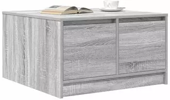 vidaXL Couchtisch mit Schubladen Grau Sonoma 70,5x70x40cm (3328413)