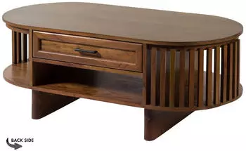 Massivmoebel24 Madrid Couchtisch Akazie 120x60x45cm natur lackiert (09-200-488-0095)