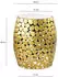 Wohnling Beistelltisch rund Aluminium Gold Marmor Tischplatte 40x46x40cm (WL7.360)