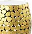 Wohnling Beistelltisch rund Aluminium Gold Marmor Tischplatte 40x46x40cm (WL7.360)