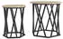 vidaXL Couchtisch 2er-Set Sonoma-Eiche Holz und Stahl (868262)