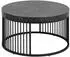 Actona Strington Couchtisch rund, Melamin matt schwarz, Ø65x35cm