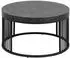Actona Strington Couchtisch rund, Melamin matt schwarz, Ø65x35cm