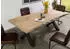 Massivmoebel24 Freeform 5 Baumkantentisch Mango 200x100x77cm beige lackiert, X-Beine anthrazit (09-110-844-4215)