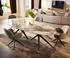 DeLife Esstisch Edge Oval 280x130 Keramik Minas melange weiß-beige (38179)