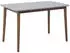 Beliani Rectangular dining table with gray top and brown wooden legs