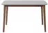 Beliani Rectangular dining table with gray top and brown wooden legs