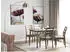 Beliani Rectangular dining table with gray top and brown wooden legs