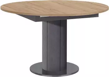 M&auml;usbacher Esstisch rund, S&auml;ulengestell, Asteichefarben, 130x78cm (46284615-0)