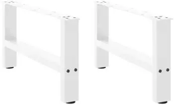 vidaXL Couchtischbeine Stahl Wei&szlig; 70x(30-31)cm, 2 Stk. (4013269)