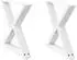 vidaXL Couchtischbeine 2 Stk. Weiß 60x(42-43,3)cm Stahl (4012709)