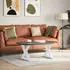 vidaXL Couchtischbeine 2 Stk. Weiß 60x(42-43,3)cm Stahl (4012709)
