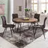 Finebuy Esstisch Rund Ø120cm Sheesham Massivholz Hairpin Beine (FB46394)