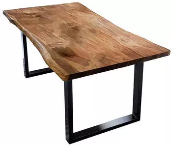 Kawola LORE Esstisch Akazie Massivholz Baumkante 180x90cm (LORE)