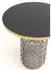 KARE Lola Beistelltisch Glas, rund, grau/gold, 50x52x50cm (70647)