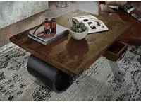 Couchtisch Mango 110x80x43 Braun Lackiert Railway 405
