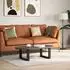 vidaXL Couchtischbeine U-Form 2 Stk. Stahl Schwarz 50x(30-31)cm (4013136)