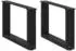 vidaXL Couchtischbeine U-Form 2 Stk. Stahl Schwarz 50x(30-31)cm (4013136)