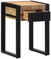 vidaXL Beistelltisch 35x35x50 cm Raues Massivholz Mango