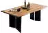 SIT TOPS & TABLES Baumkantentisch Akazie massiv, Metallgestell schwarz, 160x85cm (16058-11)