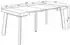 Skraut Home Ausziehbarer Konsolentisch 180x90x73cm, 8 Personen, Weiß/Zementgrau (271_6)