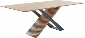 Niehoff Lambada Esstisch Grafik-Gestell Lamellenoptik 220x100x76cm