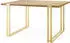 WFL GROUP Stella Esstisch ausziehbar, Craft Eiche, Metallbeine gold, 140-240cm (44108747)