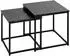 Atmosphera Jones Beistelltische, Metall, schwarzer Marmoreffekt, 2er-Set (3560232985621)