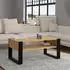 Bim Furniture Nuka F Couchtisch mit Ablage 110x60x48cm Eiche/Schwarz