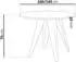 WFL GROUP Glory Esstisch rund ausziehbar 100–140cm, weiß, Metallbeine (48779016)