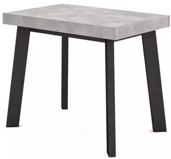 Skraut Home Ausziehbarer Konsolentisch 302x90x73cm, 14 Personen, Holzbeine, Zementgrau (347_18)