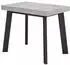 Skraut Home Ausziehbarer Konsolentisch 302x90x73cm, 14 Personen, Holzbeine, Zementgrau (347_18)