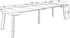 Skraut Home Ausziehbarer Konsolentisch 302x90x73cm, 14 Personen, Holzbeine, Zementgrau (347_18)
