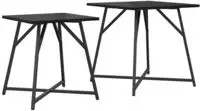 vidaXL Beistelltisch-Set 2 pcs Schwarz Eichen-Optik