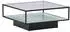 Livetastic Maglehem Couchtisch Metall/Glas, quadratisch, schwarz, 90x38x90cm (002615044303)