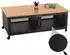 MCW Couchtisch MCW-N28 Industrial Retro, 2 Fächer, Rollen, 120x60x45cm, schwarz/natur (MCW-N28)