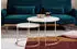 Jahnke SOL Coffee Set Couchtisch Marmor-Optik weiß/gold, 73,4x50cm