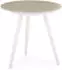 Idimex Rosalia Beistelltisch rund Keramikplatte Aluminium Weiß/Beige (Rosalia)
