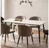 Wohnling Esstisch Marmor-Optik weiß, Metallbeine, 180x90x76cm (WL6.961)