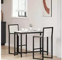 vidaXL Tisch Wei&szlig; 100 x 50 x 77 cm Ingenieure Holz und Stahl