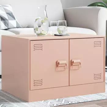 vidaXL Couchtisch Rosa 67x50x44cm Stahl (841728)