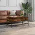 vidaXL Couchtisch Braun Eichen-Optik 100x50x45cm Holzwerkstoff Metall (845400)