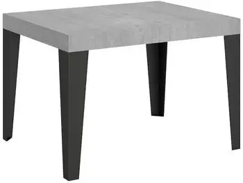 Itamoby Flame Ausziehtisch 80x120/204cm, Zement, Tischbeine Anthrazit
