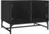 vidaXL Couchtisch mit Glastüren Schwarz 68,5x50x50cm (836540)